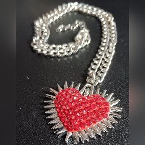 Spiked Heart Necklace (NWOT)